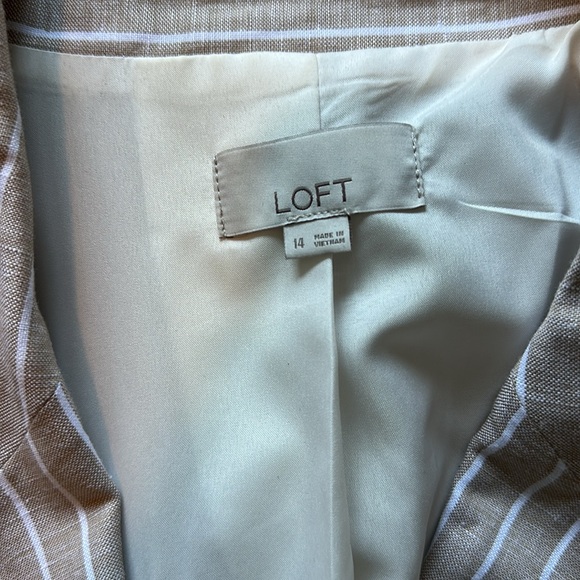 LOFT linen striped blazer - Picture 2 of 5